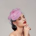 Feathers / Net Fascinators / Hats / Headpiece with Feather / Cap / Flower 1 PC Wedding / Horse Race / Ladies Day Headpiece