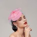 Feathers / Net Fascinators / Hats / Headpiece with Feather / Cap / Flower 1 PC Wedding / Horse Race / Ladies Day Headpiece