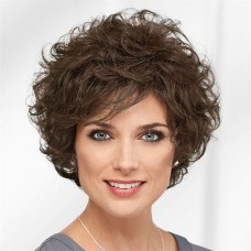 WhisperLite Wig Short Volume-Rich Layers Of Soft Feathery Waves/Multi-tonal Shades of Blonde Silver Brown and Red