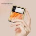 Phone Case For Samsung Galaxy Z Flip 5 Z Flip 4 Z Flip 3 Z Flip 2 Z Flip Back Cover Plating Camera Lens Protector Shockproof Transparent Solid Colored Marble Tempered Glass