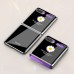 Phone Case For Samsung Galaxy Z Flip 5 Z Flip 4 Z Flip 3 Z Flip 2 Z Flip Back Cover Plating Camera Lens Protector Shockproof Transparent Solid Colored Marble Tempered Glass