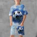 Boys 3D Graphic Football T-shirt & Shorts T-shirt Set Clothing Set Short Sleeve 3D prints Summer Spring Active Sports Fashion Polyester Kids 3-13 Years Outdoor Street Vacation Regular Fit