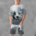 Boys 3D Graphic Football T-shirt & Shorts T-shirt Set Clothing Set Short Sleeve 3D prints Summer Spring Active Sports Fashion Polyester Kids 3-13 Years Outdoor Street Vacation Regular Fit