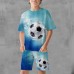 Boys 3D Graphic Football T-shirt & Shorts T-shirt Set Clothing Set Short Sleeve 3D prints Summer Spring Active Sports Fashion Polyester Kids 3-13 Years Outdoor Street Vacation Regular Fit