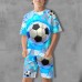 Boys 3D Graphic Football T-shirt & Shorts T-shirt Set Clothing Set Short Sleeve 3D prints Summer Spring Active Sports Fashion Polyester Kids 3-13 Years Outdoor Street Vacation Regular Fit