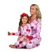 Mommy and Me Christmas Pajamas Graphic Home Print Pink Long Sleeve Mommy And Me Outfits Active Matching Outfits