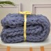 Handmade Coarse Woolen Woven Blanket, Coarse Chenille Knitted Blanket, Woolen Blanket, Sofa Cover Blanket Minky Huas Blanket