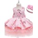 Kids Girls' Dress Floral Butterfly Sleeveless Birthday Daily Lace Ruched Mesh Cute Princess Cotton Midi Floral Embroidery Dress A Line Dress Tulle Dress Summer Fall 2-8 Years Pastel Pink Pink Purple