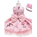 Kids Girls' Dress Floral Butterfly Sleeveless Birthday Daily Lace Ruched Mesh Cute Princess Cotton Midi Floral Embroidery Dress A Line Dress Tulle Dress Summer Fall 2-8 Years Pastel Pink Pink Purple