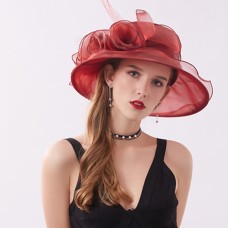 Hats Other Bucket Hat Sun Hat Party / Evening Kentucky Derby Horse Race Melbourne Cup With Flower Headpiece Headwear