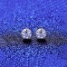 Women's Clear Moissanite Stud Earrings Fine Jewelry Classic Precious Stylish Simple S925 Sterling Silver Earrings Jewelry Silver For Wedding Party 1 Pair