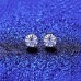 Women's Clear Moissanite Stud Earrings Fine Jewelry Classic Precious Stylish Simple S925 Sterling Silver Earrings Jewelry Silver For Wedding Party 1 Pair