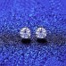 Women's Clear Moissanite Stud Earrings Fine Jewelry Classic Precious Stylish Simple S925 Sterling Silver Earrings Jewelry Silver For Wedding Party 1 Pair