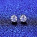 Women's Clear Moissanite Stud Earrings Fine Jewelry Classic Precious Stylish Simple S925 Sterling Silver Earrings Jewelry Silver For Wedding Party 1 Pair