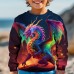 Boys 3D Graphic Animal Dragon Sweatshirt Long Sleeve 3D Print Fall Winter Fashion Streetwear Cool Polyester Kids 3-12 Years Outdoor Casual Daily Regular Fit