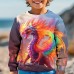 Boys 3D Graphic Animal Dragon Sweatshirt Long Sleeve 3D Print Fall Winter Fashion Streetwear Cool Polyester Kids 3-12 Years Outdoor Casual Daily Regular Fit