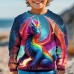 Boys 3D Graphic Animal Dragon Sweatshirt Long Sleeve 3D Print Fall Winter Fashion Streetwear Cool Polyester Kids 3-12 Years Outdoor Casual Daily Regular Fit