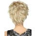 Short Blonde Wigs Omber Blonde Pixie Cut Wig for Women Natural Wavy Real Hair Synthetic Wig with Bangs