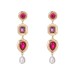 Women's Purple Fuchsia Synthetic Diamond Drop Earrings Fine Jewelry Classic Drop Elegant Vintage Earrings Jewelry Gold For Party Gift 1 Pair