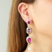 Women's Purple Fuchsia Synthetic Diamond Drop Earrings Fine Jewelry Classic Drop Elegant Vintage Earrings Jewelry Gold For Party Gift 1 Pair