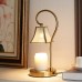 Candle Warmer Lamp Fireless Retro Glass Aromatherapy Melting Wax Lamp Candle Essential Oil Melting Candle Lamp Bedroom Atmosphere