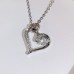 Necklace Zircon Copper Women's Fashion Modern Classic Heart Cool Geometric Necklace For Wedding Gift