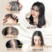 Hair Toppers for Women Adding Hair Volume Topper with Bangs 12 Inch Synthetic Invisible Clips in Hair Pieces with Thinning Hair Natural Looking Topper Hair Extension for Daily Use