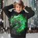 Boys 3D Dragon Hoodie Pullover Long Sleeve 3D Print Spring Fall Fashion Streetwear Cool Polyester Kids 3-12 Years Hooded Outdoor Casual Daily Regular Fit