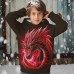 Boys 3D Dragon Hoodie Pullover Long Sleeve 3D Print Spring Fall Fashion Streetwear Cool Polyester Kids 3-12 Years Hooded Outdoor Casual Daily Regular Fit