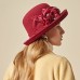 Hats Artificial feather Poly / Cotton Blend Bowler / Cloche Hat Bucket Hat Fedora Hat Kentucky Derby Cocktail Royal Astcot Fall Wedding Elegant With Feather Appliques Headpiece