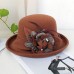 Hats Artificial feather Poly / Cotton Blend Bowler / Cloche Hat Bucket Hat Fedora Hat Kentucky Derby Cocktail Royal Astcot Fall Wedding Elegant With Feather Appliques Headpiece