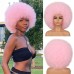 Wig 70s Afro Wig for Black Women Glueless Wear and Go Wig Dark Blue Color Costume Halloween Wigs with 5 Pieces Disco Accessories Women's Hijab Earrings Bracelet