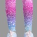 Girls' 3D Graphic Leggings sparkle in pink Summer Spring Active Cute Streetwear Polyester Kids 3-12 Years Outdoor Street Sport Slim