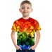 Kids Boys' T shirt Tee Short Sleeve Graphic 3D Print Kid Top Optical Illusion Daily Outdoor Active Streetwear Sports Summer Tee 3-12 Years