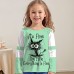 Girls' 3D Cat Letter Tee Shirt Pink Long Sleeve 3D Print Spring Fall Active Fashion Cute Polyester Kids 3-12 Years Crew Neck Outdoor Casual Daily Regular Fit