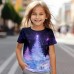 Girls' 3D Tee Shirt Short Sleeve 3D Print Summer Spring Active Fashion Cute Polyester Kids 3-12 Years Crew Neck Outdoor Casual Daily Regular Fit