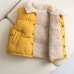 Kids Unisex Vest Coat Black Yellow Pink Solid Color Fall Winter Active School 7-13 Years