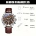 Men's Business Wrist Watch Quartz Casual Belt Men's Watch Brown Watch