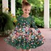 Girls' 3D Graphic Floral Dress Long Sleeve 3D Print Summer Fall Sports & Outdoor Daily Holiday Cute Casual Beautiful Kids 3-12 Years Casual Dress A Line Dress Above Knee Polyester Regular Fit