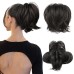 Messy Bun Hair Piece Claw Clip in Straight Hair Bun 9 Inch Short Ponytail Extension with Bendable Metal Wire Hair Pieces for Women Fake Hair Bun DIY Styles