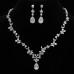 Bridal Jewelry Sets 1 set Cubic Zirconia Copper 1 Necklace Earrings Women's Luxury Elegant Drop Jewelry Set For Wedding Party Anniversary