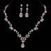 Bridal Jewelry Sets 1 set Cubic Zirconia Copper 1 Necklace Earrings Women's Luxury Elegant Drop Jewelry Set For Wedding Party Anniversary