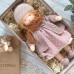 Cotton Body Waldorf Doll Doll Artist Handmade Mini Dress Up Doll Diy（Accessory bear not included）