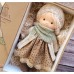 Cotton Body Waldorf Doll Doll Artist Handmade Mini Dress Up Doll Diy（Accessory bear not included）