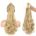 22 Inch Claw Clip In Wavy Ponytail Extension Synthetic Fiber Hair Piece Long Wavy Ponytail Extensions For Women Girls