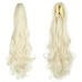 22 Inch Claw Clip In Wavy Ponytail Extension Synthetic Fiber Hair Piece Long Wavy Ponytail Extensions For Women Girls