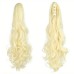 22 Inch Claw Clip In Wavy Ponytail Extension Synthetic Fiber Hair Piece Long Wavy Ponytail Extensions For Women Girls