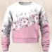 Girls' 3D Floral Set Sweatshirt & Bell bottom Long Sleeve 3D Print Fall Winter Active Fashion Daily Polyester Kids 3-12 Years Crew Neck Outdoor Date Vacation Regular Fit