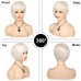 Short White Wig Pixie Natural Straight Asymmetric Wig Halloween Cosplay Costume Wig Synthetic Heat Resistant Hair Wig for Women (Cream White)