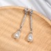 Women's Clear Zircon Drop Earrings Fine Jewelry Classic Precious Stylish Simple Earrings Jewelry Silver / Gold For Wedding Party 1 Pair